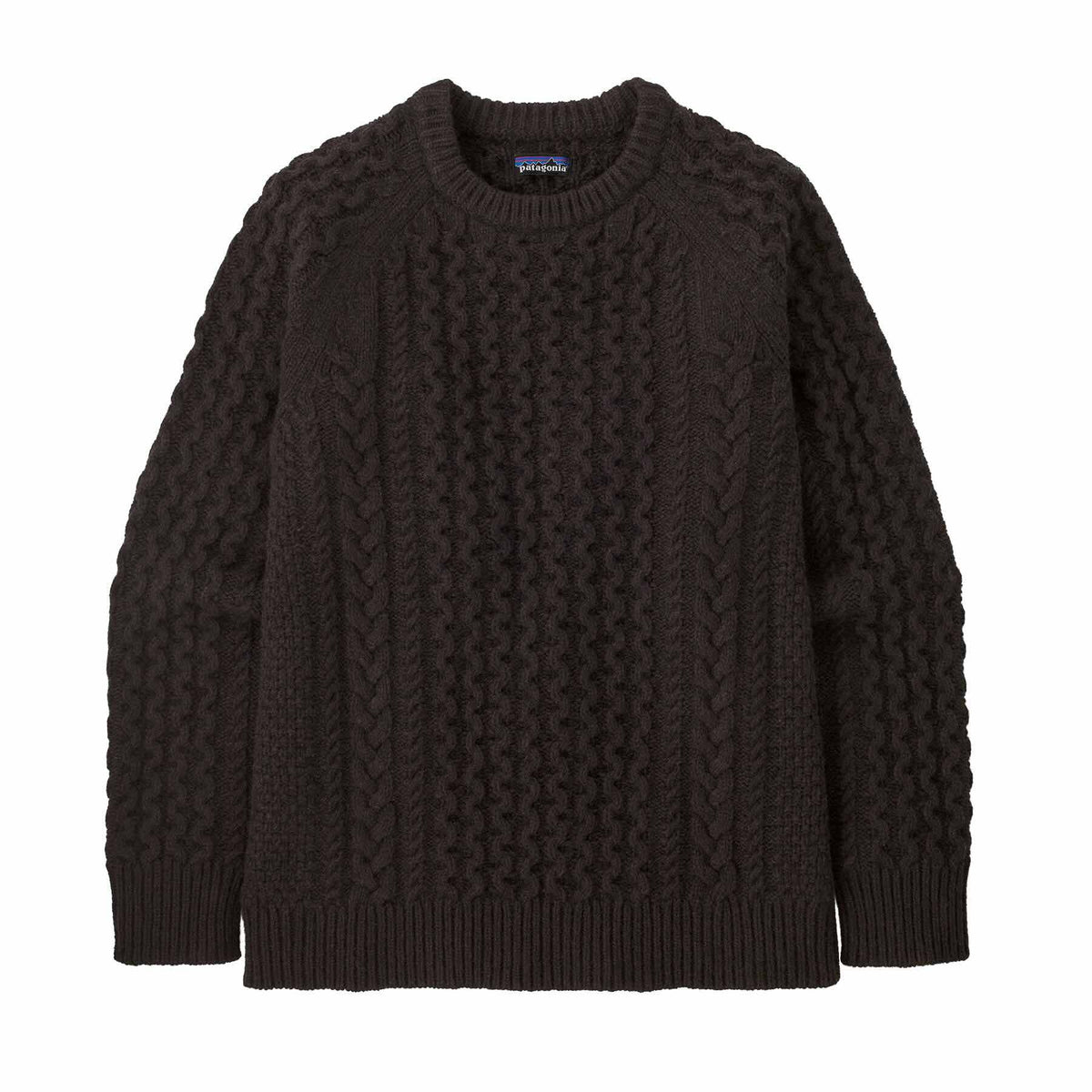 Recycled Wool-Blend Cable Knit Crewneck Sweater 51085