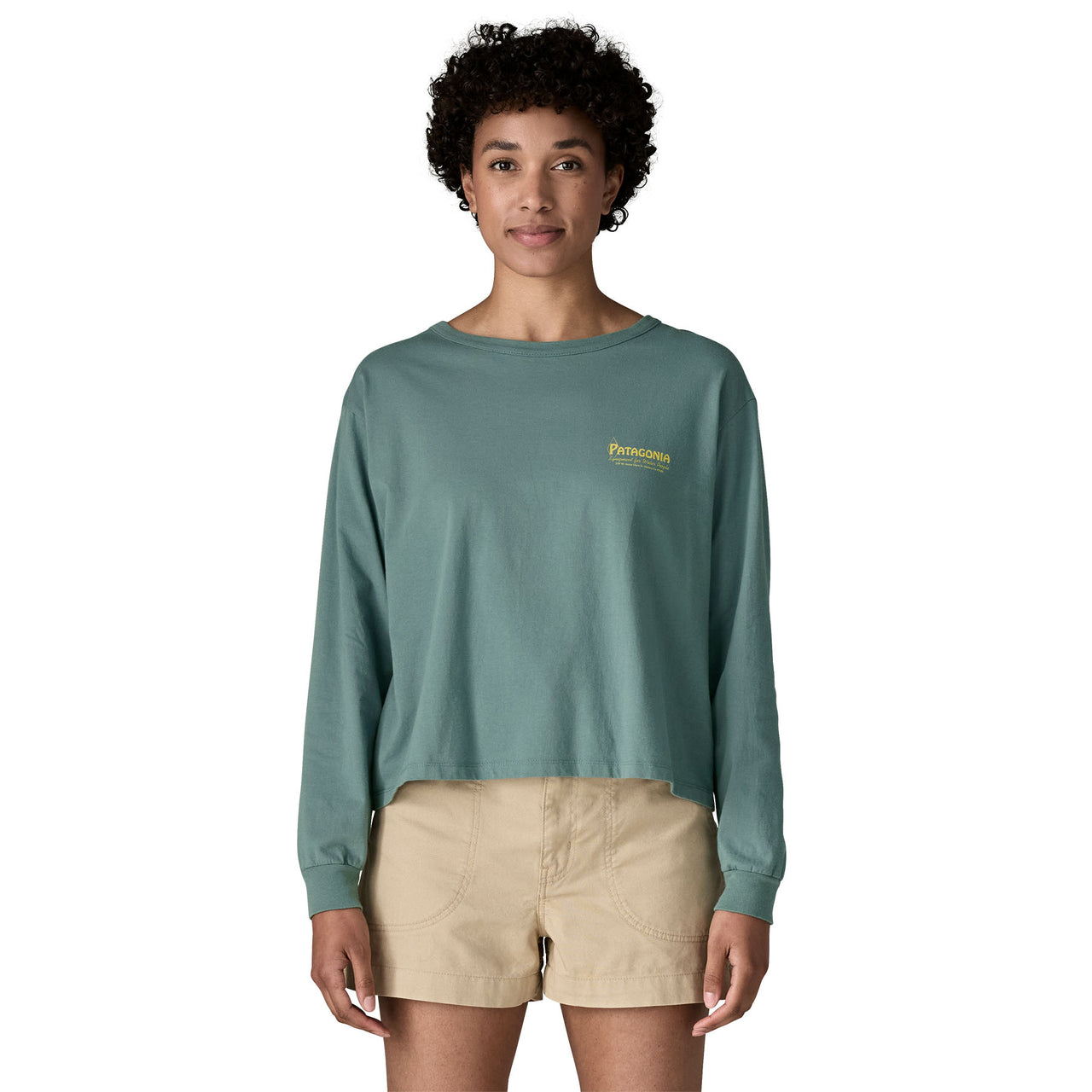 Women's Long-Sleeved Water People Banner Easy Cut T-Shirt 37861
